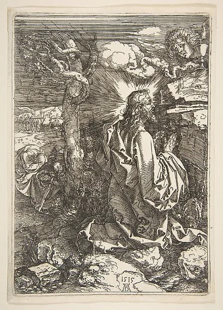 Agony in the Garden by Albrecht Dürer depicting Matthew 26
