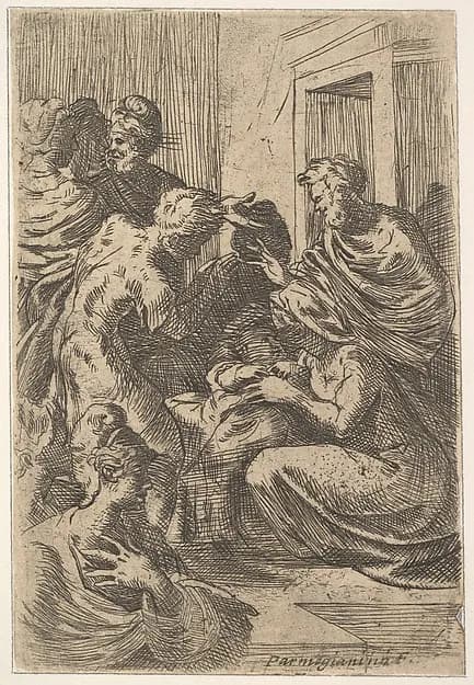 Nativity by Anonymous, Italian, 17th century depicting Luke 2