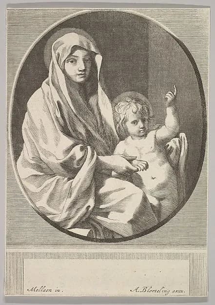 Virgin and Child by Abraham Blooteling depicting Luke 2