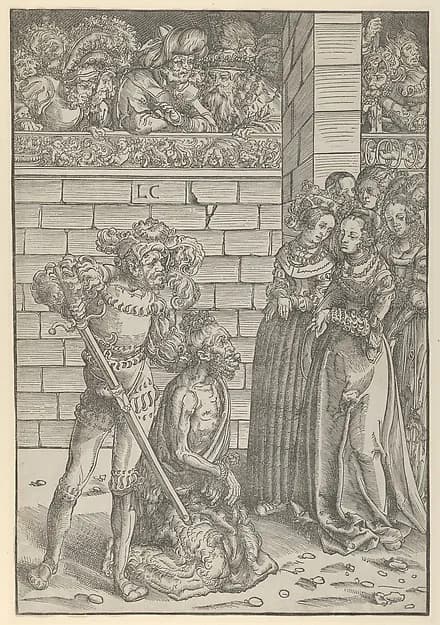 The Beheading of St. John the Baptist by Lucas Cranach the Elder depicting Matthew 3