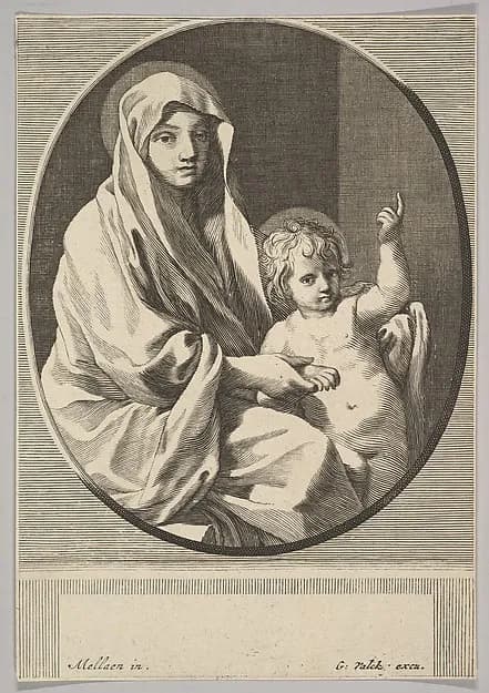 Virgin and Child by Gerard Valck depicting Luke 2