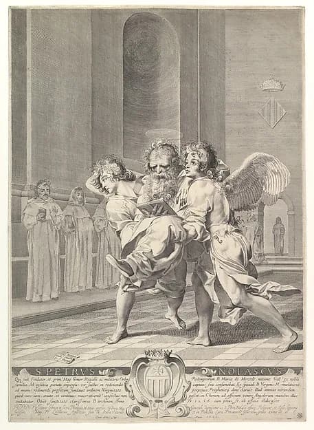 Saint Peter Nolasque by Claude Mellan depicting Matthew 4