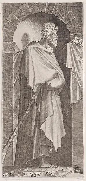St. James Minor, from "Christ, the Twelve Apostles and St. Paul" by Lambert Suavius depicting John 1