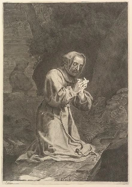 St. Francis of Assisi by Nicolas Bazin depicting Matthew 5