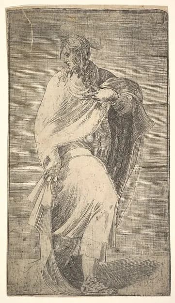 Saint Matthew, from "Christ and the Apostles" by Andrea Schiavone (Andrea Meldola) depicting Matthew 1