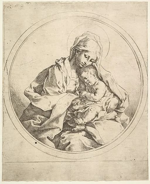 The Madonna and Child in the Round by Guido Reni depicting Luke 2