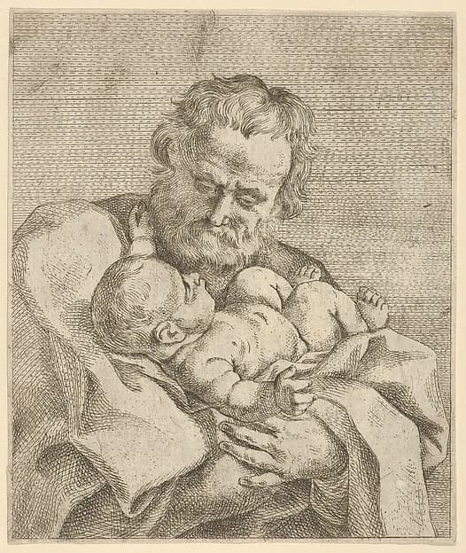 Saint Joseph holding the infant Christ by Anonymous depicting John 1