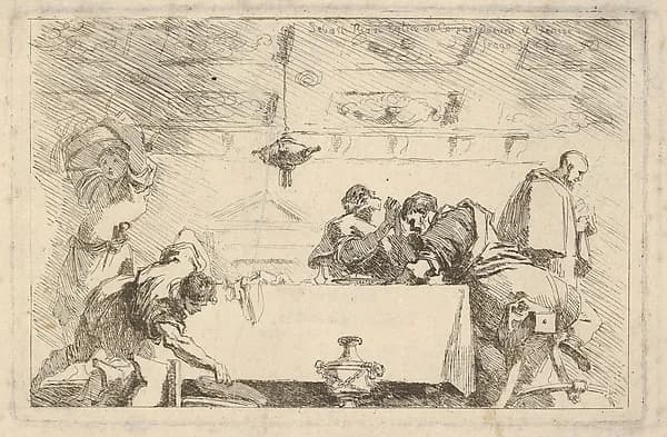 The Last Supper by Jean Honoré Fragonard depicting Matthew 26