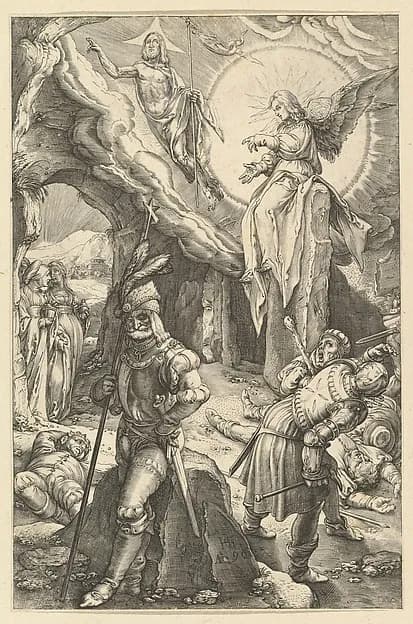 The Resurrection, from "The Passion of Christ" by Anonymous depicting Matthew 28
