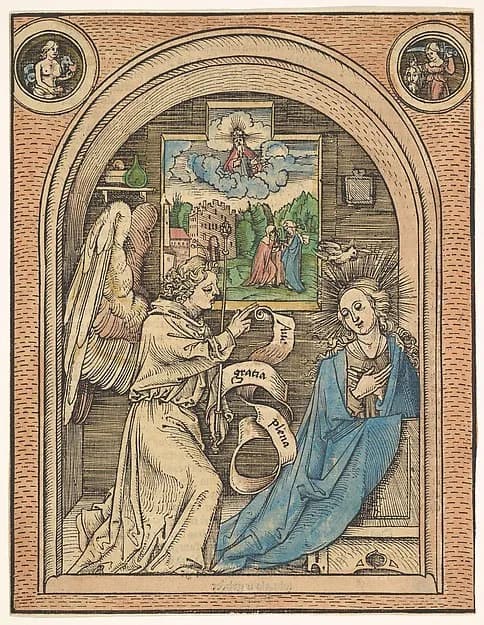The Annunciation by Hans Wechtlin depicting Luke 1