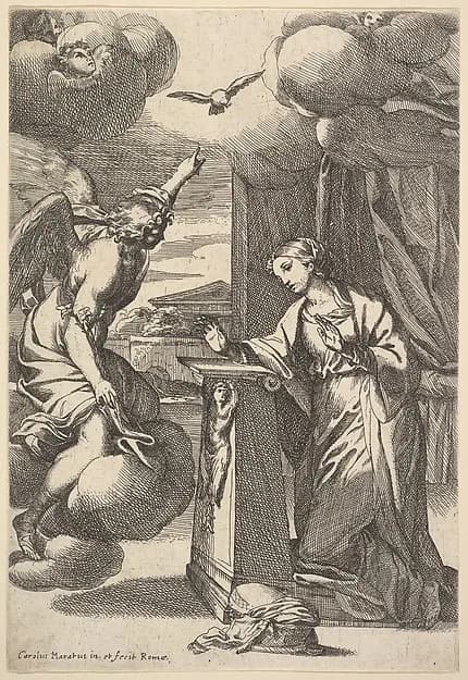 The Annunciation by Carlo Maratti depicting Luke 1