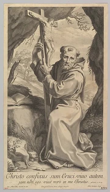 St. Francis (?) by Theodor Verkruis depicting Matthew 5