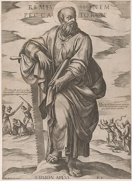 St. Simon, from "Christ, Mary, and the Apostles" by Antonio Tempesta depicting John 1