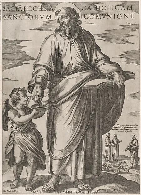 St. Matthew, from "Christ, Mary, and the Apostles" by Antonio Tempesta depicting Matthew 1