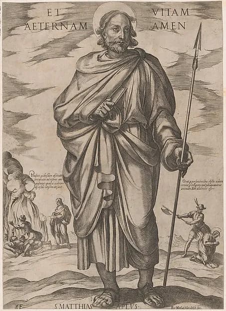 St. Matthias, from "Christ, Mary, and the Apostles" by Antonio Tempesta depicting Luke 1