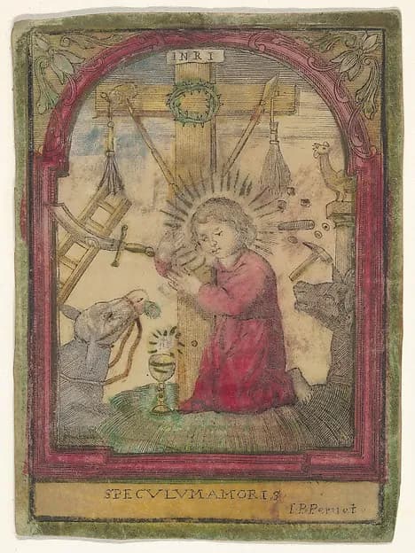 Christ Child with Instruments of the Passion by Anonymous depicting Luke 2