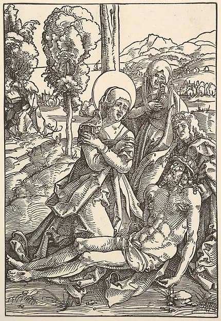 Lamentation for Christ by Hans Baldung Grien depicting Mark 15