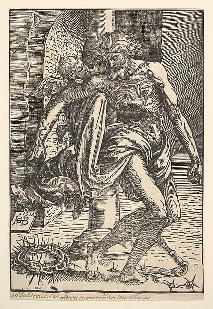 Christ with the Instruments of Torture Supported by a Little Angel by Hans Baldung Grien depicting John 1