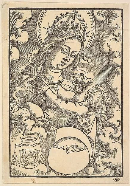 Madonna Lactans, from "Enchiridon Poeticum" by Hans Baldung Grien depicting Luke 2