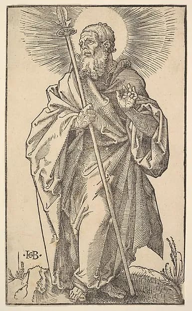 St. Thomas, from "Christ and the Apostles" by Hans Baldung Grien depicting John 1