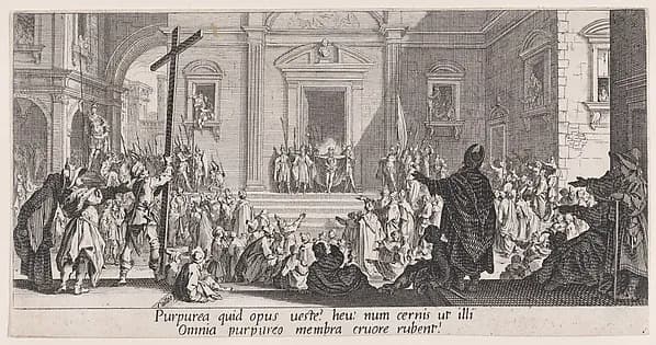 La Présentation au Peuple (The Presentation of Christ to the People), from "La Grande Passion" (The Large Passion) by Jacques Callot depicting Matthew 27