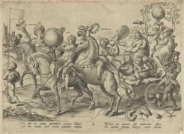 Youth (Midday), from "The Four Ages of Man and Death with the Last Judgment" by Hieronymus (Jerome) Wierix depicting Revelation 20