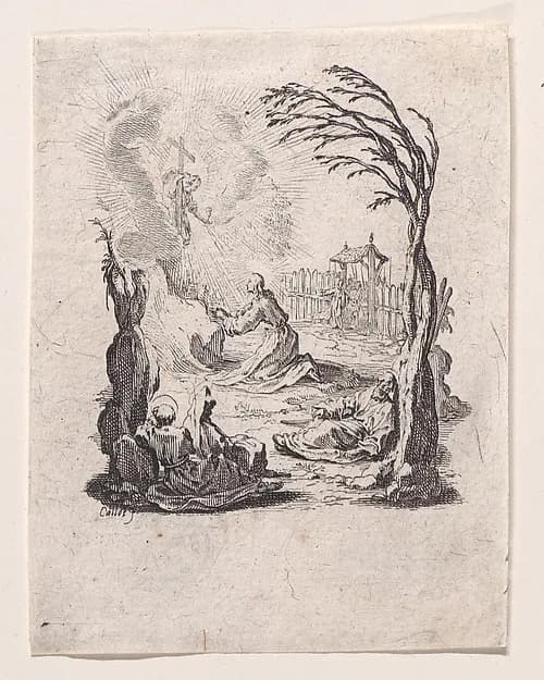 Jésus au Jardin des Oliviers (Jesus in the Garden of Olives), from "La Petite Passion" (The Little Passion) by Jacques Callot depicting John 1