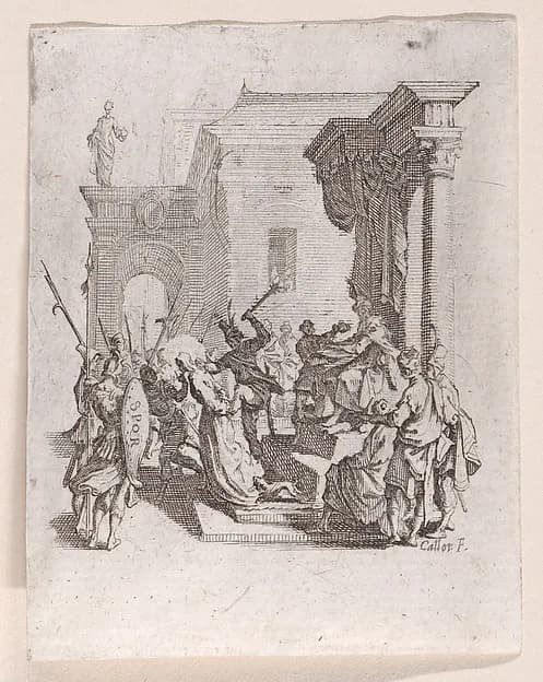 La Condamnation a Mort (Jesus Sentenced to Death), from "La Petite Passion" (The Little Passion) by Jacques Callot depicting John 1