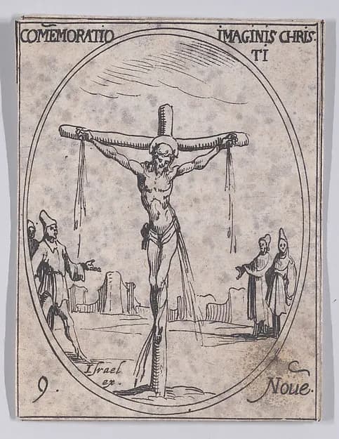 La Commémoration de l'Image du Christi (The Commemoration of the Image of Christ), November 9th, from "Les Images De Tous Les Saincts et Saintes de L'Année" (Images of All of the Saints and Religious Events of the Year) by Jacques Callot depicting Matthew 27