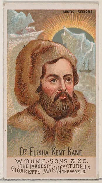 Dr. Elisha Kent Kane, from the series Great Americans (N76) for Duke brand cigarettes by W. Duke, Sons & Co. depicting 2 Kings 2