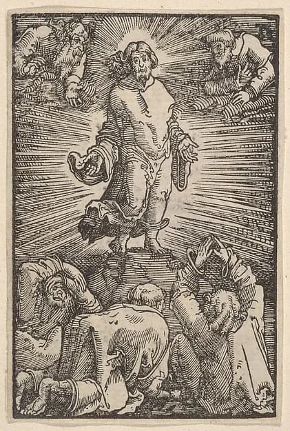 The Transfiguration of Christ, from "The Fall and Salvation of Mankind Through the Life and Passion of Christ" by Albrecht Altdorfer depicting Matthew 17