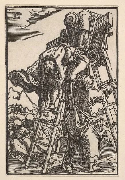 The Descent from the Cross, from "The Fall and Salvation of Mankind Through the Life and Passion of Christ" by Albrecht Altdorfer depicting John 1