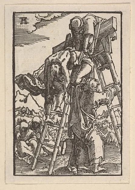 The Descent from the Cross, from "The Fall and Salvation of Mankind Through the Life and Passion of Christ" by Albrecht Altdorfer depicting John 1