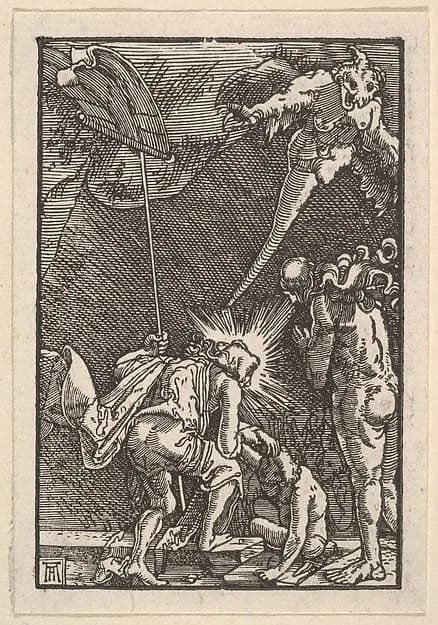 Christ in Limbo, from "The Fall and Salvation of Mankind Through the Life and Passion of Christ" by Albrecht Altdorfer depicting John 1