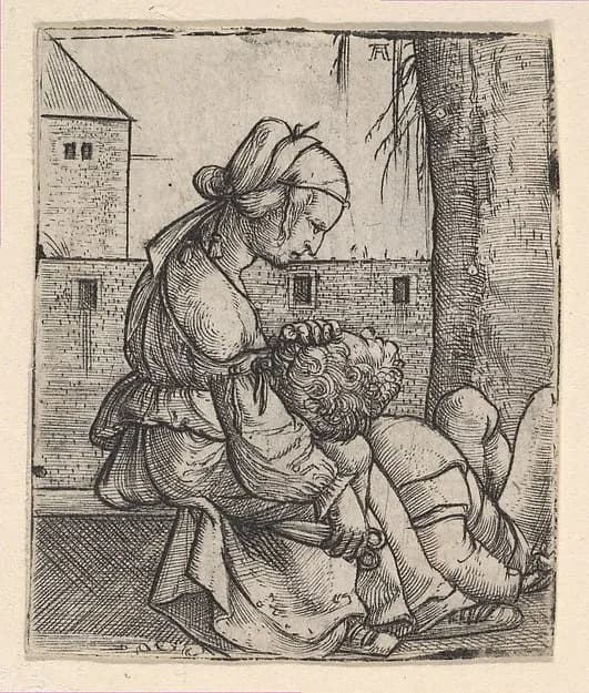 Samson and Delilah by Albrecht Altdorfer depicting Judges 16
