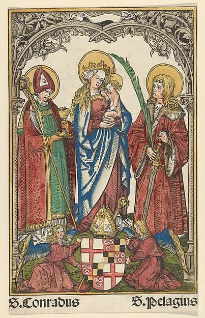 Virgin and Child with the Patron Saints of Constance by Hans Burgkmair depicting Luke 2