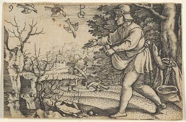 The Parable of the Sower, from "The Story of Christ" by Georg Pencz depicting Matthew 13