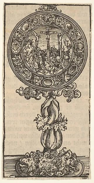 A Silver-Gilt Pacifical with a Crucifixion, from the "Wittenberg Reliquaries" by Lucas Cranach the Elder depicting Matthew 27