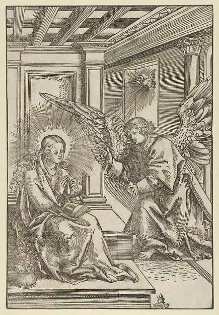 The Annunciation by Lucas Cranach the Elder depicting Luke 1