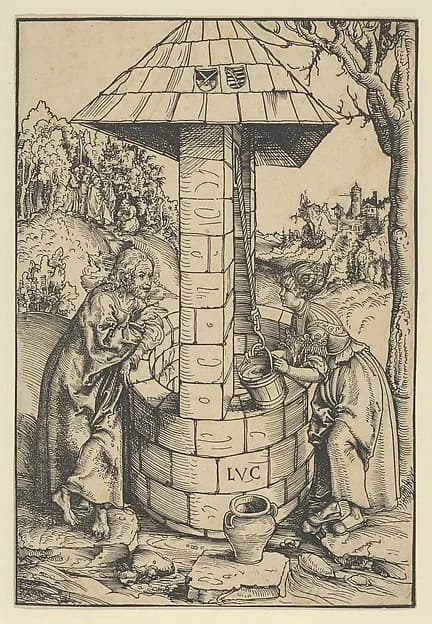 Christ and the Woman of Samaria by Lucas Cranach the Elder depicting John 1