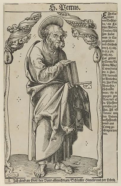 Peter from Christ, the Apostles and St. Paul by Lucas Cranach the Elder depicting Matthew 4