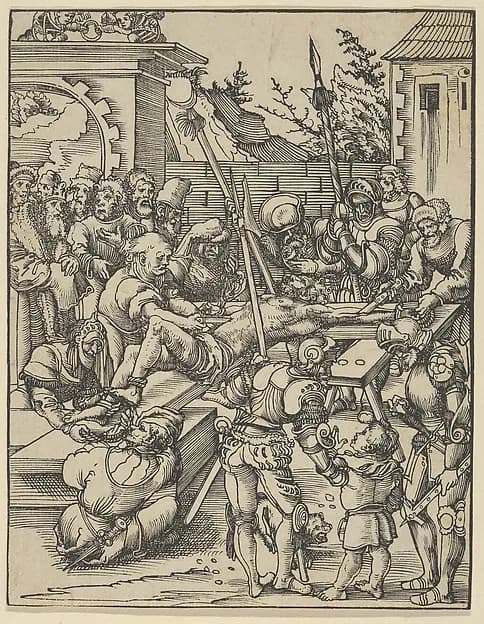 Philip from the Martyrdom of the Twelve Apostles by Lucas Cranach the Elder depicting Matthew 27