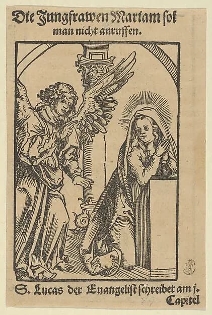 The Annunciation by Lucas Cranach the Elder depicting Luke 1