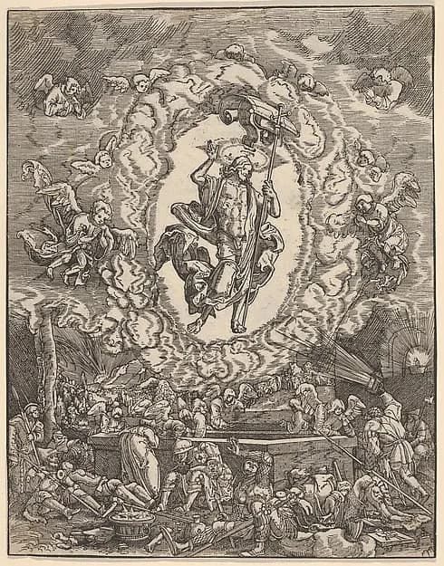 The Resurrection by Albrecht Altdorfer depicting Matthew 28