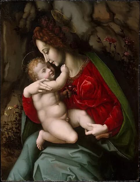 Madonna and Child by Bachiacca (Francesco d'Ubertino Verdi) depicting Luke 2