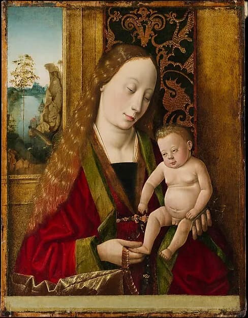 Virgin and Child by Hans Traut depicting Luke 2