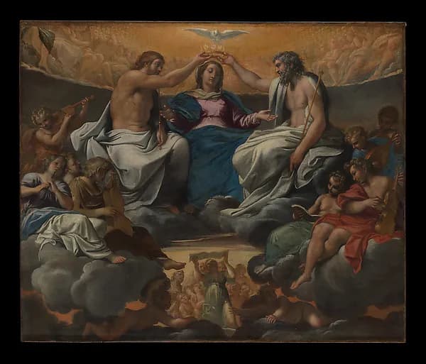 The Coronation of the Virgin by Annibale Carracci depicting Luke 1