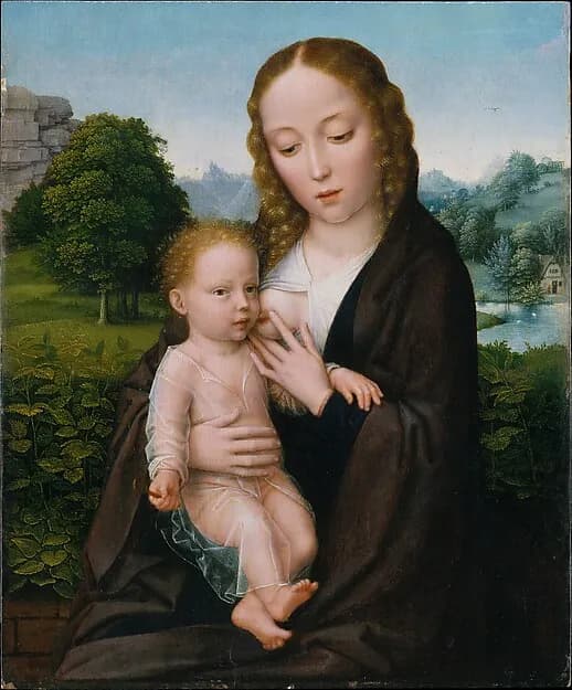 Virgin and Child by Gerard David depicting Luke 2