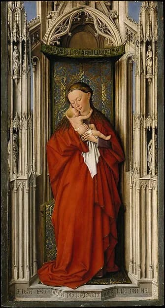 Virgin and Child in a Niche by Jan van Eyck depicting Luke 2