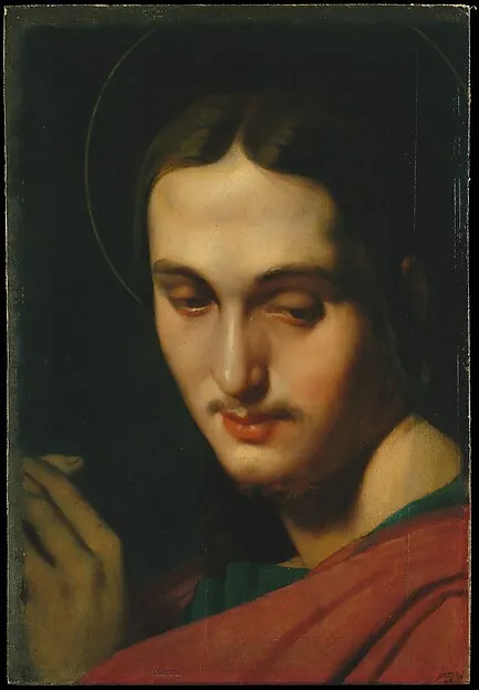 Head of Saint John the Evangelist by Jean Auguste Dominique Ingres depicting Revelation 1